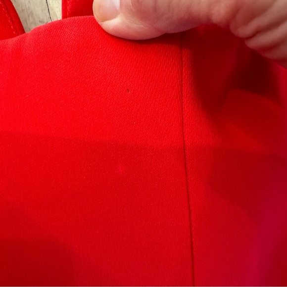 Amanda Uprichard Red Cherri deep V-neck Sweetheart Jumpsuit - Picture 9 of 16